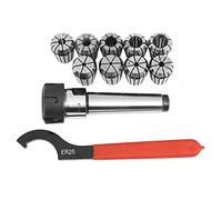 Sahkgye 9Pcs Er25 Spring Pliers 1Pcs Mt3 Er25 Collet Chuck Morse Holder Cone for Milling Lathe Tool