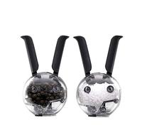 SAHKGYE Rabbit-shaped Salt & Pepper Mill Set of 2 with Adjustable Ceramic Grinders, Clear Acrylic Body, Gift for Wedding Housewarming