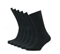 SAHNIS Mens 100% Cotton Non Elastic Socks Soft top Wide Fit Ideal for Diabetic People and Swollen feet 3 Pairs (Black)