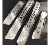 SAHODIYI 4 Pcs Car Door Sill Protector Strips for Renault Captur 2024 2023 2022 2021 2020 2019, Stainless Steel Stickers Threshold Strip, Protective Stickers Accessories