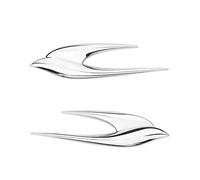 SAHODIYI Car Emblems for Honda Civic 7 8 9 10 8th 10th 2008-2021, Front and Rear Emblems Logos Car Logo Car Body Tuning Styling Accessories,Silver