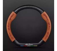 SAHODIYI Car Steering Wheel Cover Leather for Alfa Romeo 159 147 156 166 Giulietta Giulia Mito Spider, Car Steering Wheel Protector Anti-slip Breathable, Interior Accessories,A