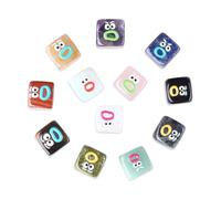 Sahoottie 12Pcs Square Crystal Gifts,Funny Emotion Polished Stones,Cute Healing Crystals Gift Set for Women Friends Family,Quirky Cute Rocks Weird Stuff for Desk Decor Party Favors