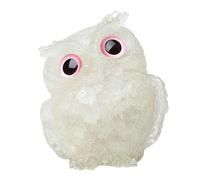 Sahoottie 2.4" White Owl Crystal Ornament Decor Gifts for Women & Owl Lovers - Clear Quartz Stone Figurine for Desk & Bedroom