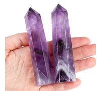 Sahoottie 4” Amethyst Crystal Amethyst Point Amethyst Tower Gemstone Amethyst Stone Purple Large Crystals Amethyst Healing Crystal for Reiki Meditation Therapy Energy Direction 1pc
