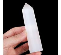Sahoottie 4” Selenite Crystal Point Selenite Stone Selenite Tower Gemstone Selenite Stone Selenite Crystals and Gemstones Healing Crystals Point 1 Pcs