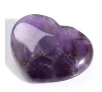 Sahoottie 45mm 1.8 Inches Amethyst Crystal Heart,Amethyst Healing Crystals Stone,Amethyst Heart Gemstone,Pocket Palm Stones Crystal Gifts