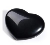 Sahoottie 45mm 1.8 Inches Black Obsidian Crystal Heart,Obsidian Healing Crystals Stone,Heart Gemstone,Pocket Palm Stones Crystal Gifts
