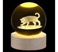 SAHOOTTIE 60mm 3D Cat Crystal Ball Paperweight Cat Gifts for Women Glass Ball Cat Ornaments Cat Memorial Gifts Cat Themed Gifts Cute Cat Gifts Cute Bedroom Decor-A