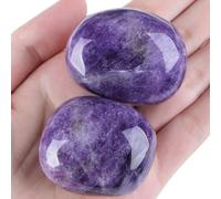 SAHOOTTIE Amethyst Crystal 1.6-1.8" Amethyst Gemstones Amethyst Healing Crystal Amethyst Polished Gemstone Amethyst Tumbled Stone Amethyst Pocket Stone for Crystal Lovers Beginners Collectors 1pc