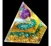 Sahoottie Aquarius Crystal Pyramid Ogan Chakra Positive Energy Tower Healing Crystals Tower Orgonite Pyramid Crystal Aquarius Gifts for Birthday Christmas Spiritual Gifts for Women Men