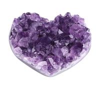 SAHOOTTIE Heart Amethyst Crystal Amethyst Geode Amethyst Cluster Crystal Heart Amethyst Rock Mineral Druzy Geode Mineral Purple Crystals Rock Raw Crystals