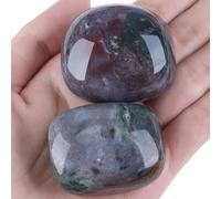 SAHOOTTIE India Agate Crystal 1.6-1.8" India Agate Gemstones India Agate Healing Crystal Polished Gemstone Tumbled Stone India Agate Pocket Stone for Crystal Lovers Beginners Collectors 1pc