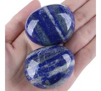 SAHOOTTIE Lapis Lazuli Crystal 1.6-1.8" Lapis Lazuli Gemstones Healing Crystal Lapis Lazuli Polished Gemstone Tumbled Stone Lapis Lazuli Pocket Stone for Crystal Lovers Beginners Collectors 1pc