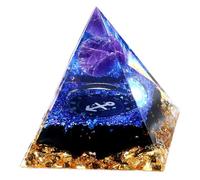 Sahoottie Sagittarius Crystal Pyramid Sagittarius Ogan Chakra Energy Tower Healing Crystals Tower Orgonite Blue Pyramid Crystal Gifts for Birthday Christmas Spiritual Gifts for Women Men