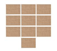 SAHROO 10 pcs Natural Hessian Burlap Place Mat Table Placemats Coaster Dining Decor