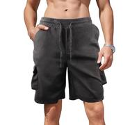 Sahunfri Men's Cargo Shorts Tactical,Utility 6-Pocket Premium Chino Half Pants for Outdoor & Urban Streetwear, Durable Mens Cargo Shorts UK Sizing (UK, Alpha, L, Regular, Regular, Black)