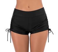 Sahunfri Period Swimwear for Women, 4 Layer Leakproof, Quick Dry & Super Absorbent Bikini Bottoms, Ideal for Indoor/Outdoor Water Activities (UK, Alpha, M, Regular, Regular, Black)