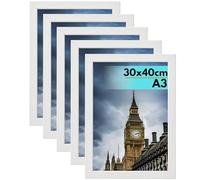 SAHZ Picture Frames White 30x40 cm Photo Frame - Wooden Picture Frame - Classic Home Photo Frames Picture Frame - Quality Modern Style - Pack of 5