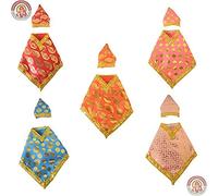 Sai Mauli Creation Shirdi Silk Beautiful Handcrafted Sai Baba Vastra, Poshak, Dress (6.5 inches, Printed).