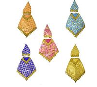 Sai Mauli Creation Shirdi Silk Beautiful Handcrafted Sai Baba Vastra, Poshak, Dress (9 inches, Printed)