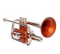 SAI MUSICAL EXPORTS - 65 CORNET Bb PITCH COPPER COLOR +BRASS SILVER WITH CASE AND MP