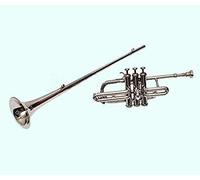 Sai Musical Flat Bb Flag/Coronation/Herald Trumpet Brass + Case + Mute + Mp