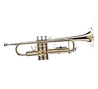 Sai Musical Trumpet Bb Brass Golden - with Case Mouthpiece - Nicely Tuned Instrument for Beginner Student Professional