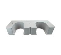 Sai Workshop Under Cabinet Bottle Holder Compatible with SodaStream, 2-Slot Plastic Bottle Organizer for 1L & 0.5L, PETG Heavy Duty Mount, White