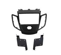 SAIBOL Center Console Radio Fascia Frame Double Din Radio Fascia Frame Panel Dash Mount Installation Trim Kit Face Black GPS For Fiesta 2008-2017(Black-2008-2011)