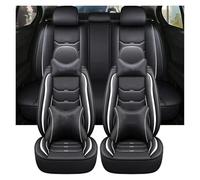 SAIBOL For All Models For Civic Fit For CRV XRV For Accord For Odyssey Jazz City Styling Interior Universal Leather Car Seat Cover Car Seat Cover Protectors(Black white pillow)