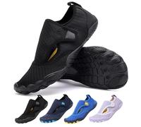SAIBOO Children's Water Shoes Boys Girls Barefoot Shoes Bathing Shoes Swimming Shoes Lightweight Barefoot Shoes Drying Beach Shoes Non-Slip Aqua Shoes Unisex 26-37 EU, black, 2.5 UK Child