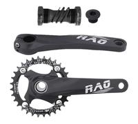 saibunratus Bike Crank,170mm Hollow Integrated Chainring | Lightweight Aluminum Alloy Bottom Bracket for Cyclist Road Cycling Mountain Biking Commuting