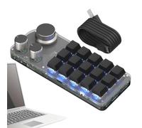 saibunratus Shortcut Keyboard - Mechanical 15-Key Programmable Keypad,Macro Multifunctional Keypad, Working and Game Accessories for Laptop, Video Editing, PC