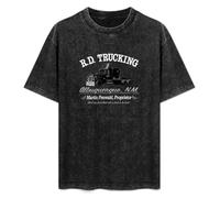 Saicheng RD Trucking Convoy Vintage Outlaw Trucker Mens Funny Unisex Sweatshirts Graphic Print Hooded Black Sweater T-shirt Black XL