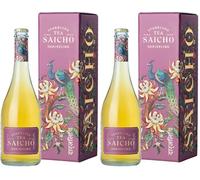 Saicho | Luxurious Non-Alcoholic Darjeeling Sparkling Tea - Notes of Mandarin, Ginger, Wood Spice & Dry Tannins - 750ml Bottle - Gift box included (Pack of 2)