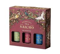 Saicho, Mini Collection Pack Alcohol Free Sparkling Tea - Low Calorie - 3 x 200ml Bottles (Darjeeling, Hojicha & Jasmine)