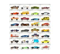 Saichotoy Display Case for Hot Wheels, 32-Pack Clear 1/64 Car Storage Cases | Stackable Transparent Organizers for Matchbox and Diecast Cars, Individual Collector Displays, Birthday Gift Idea, Cases Only