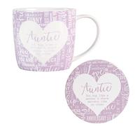 Said with Sentiment 7150 Auntie Mug & Coaster Set