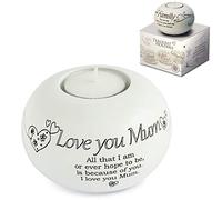 Said with Sentiment 7330 Sentiment Tealight Holder Love You Mum