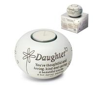 Said With Sentiment Candle Holder: Daughter