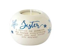 Said with sentiment Ceramic Tealight Candle Holder - Sister,One size