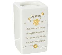 Said with sentiment ceramic tealight holder (Sister 7202)