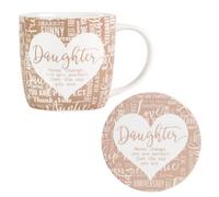 Said With Sentiment Mug & Coaster Set - Daughter