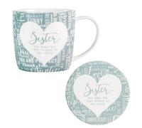 Said With Sentiment Mug & Coaster Set - Sister