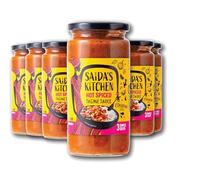 Saida's Kitchen | Hot Spiced Ethiopian Tagine Cook-in Sauce 6 x 370g jar. Authentic Gluten Free, Vegan, Ready to Serve Sauce with No Added sugars
