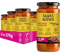 Saida's Kitchen | Hot Spiced Ethiopian Tagine Cook-in Sauce 6 x 370g jar. Authentic Gluten free, Vegan, ready to serve sauce with No added sugars