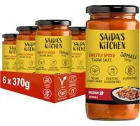 Saida's Kitchen | Sweetly Spiced Somali Tagine Cook-in Sauce 6 x 370g jar. Authentic Gluten free, Vegan, ready to serve sauce with No added sugars