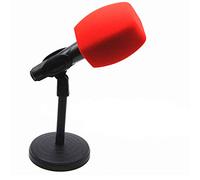 Saidbuds Foam Mic Cover Handheld Microphone Windscreen Large Foam Windshields Pop Filters for Broadcast Microphone Interview Microphones (Red)