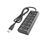 SaiDian 1Pcs 13 Port USB 2.0 Hub High Speed USB Hub Expansion Splitter Strip On/Off Switch for PC Laptop